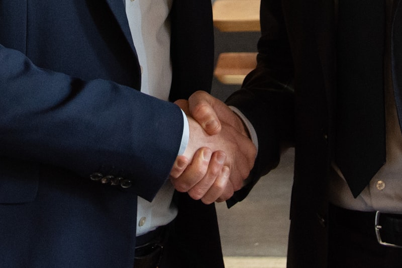 A direct handshake sealing an honest deal